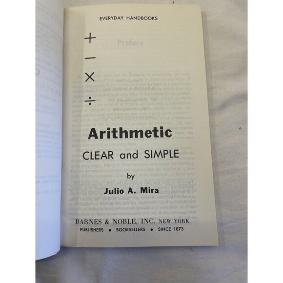 Arithmetic Clear & Simple Julia Mira 1966 PB Math Basics School Study Ed - Picture 7 of 10